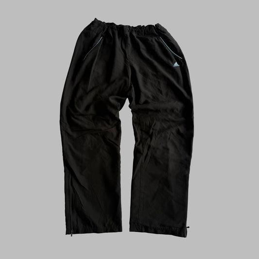90s Adidas Wide Leg Striped Track Pants - L