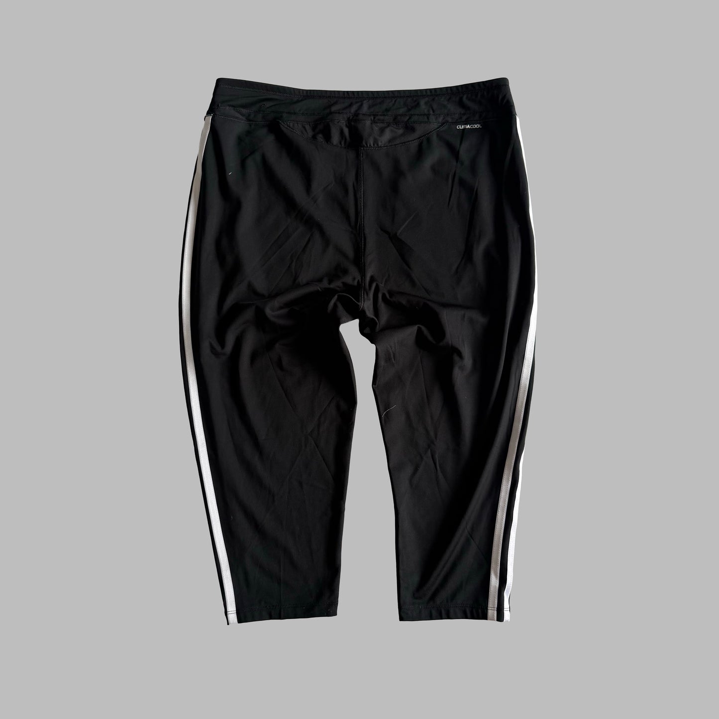 Y2K Adidas Three Stripe Activewear Capris - L
