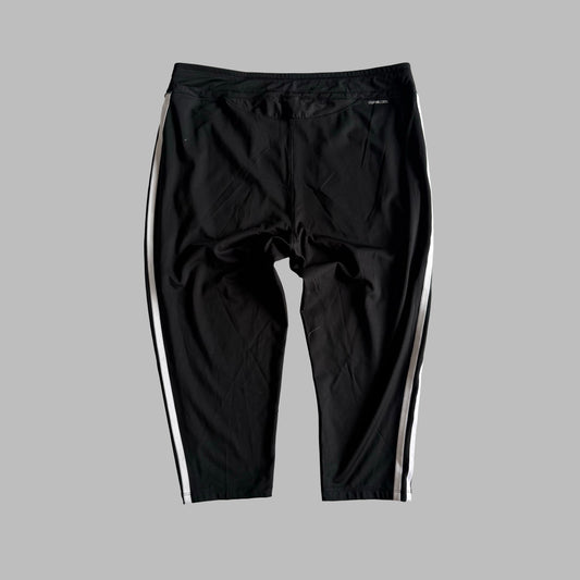 Y2K Adidas Three Stripe Activewear Capris - L