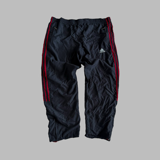 90s Adidas Three Stripe Wide Leg Track Pants - L