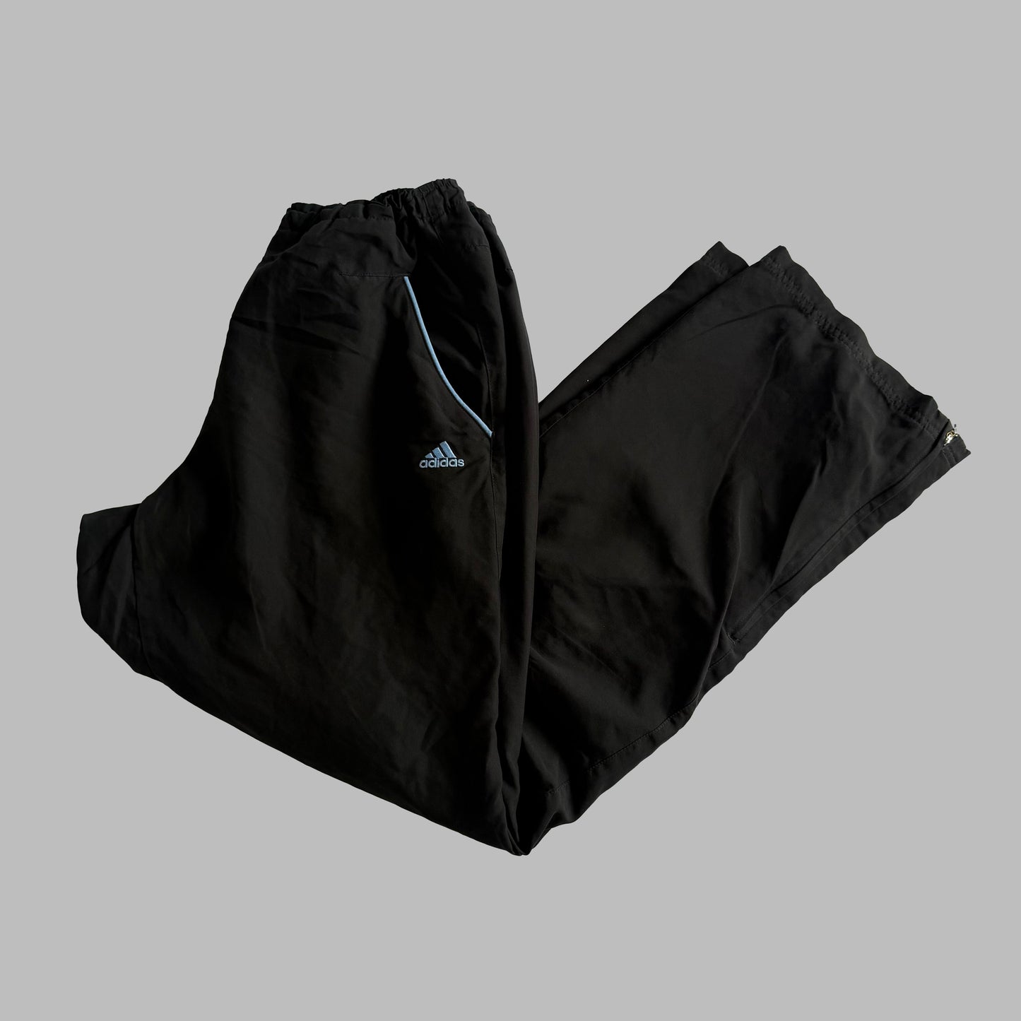 90s Adidas Wide Leg Striped Track Pants - L