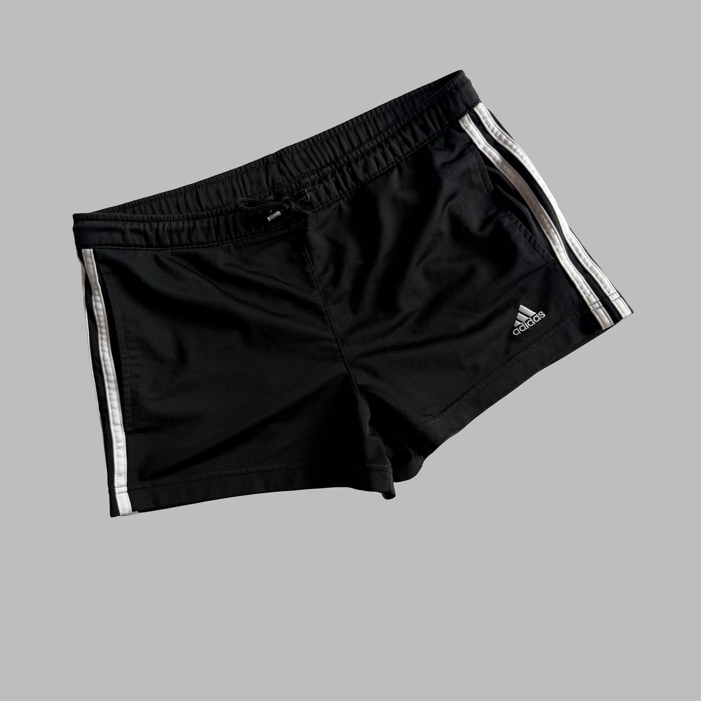 Y2K Adidas Three Stripe Mini Shorts - S