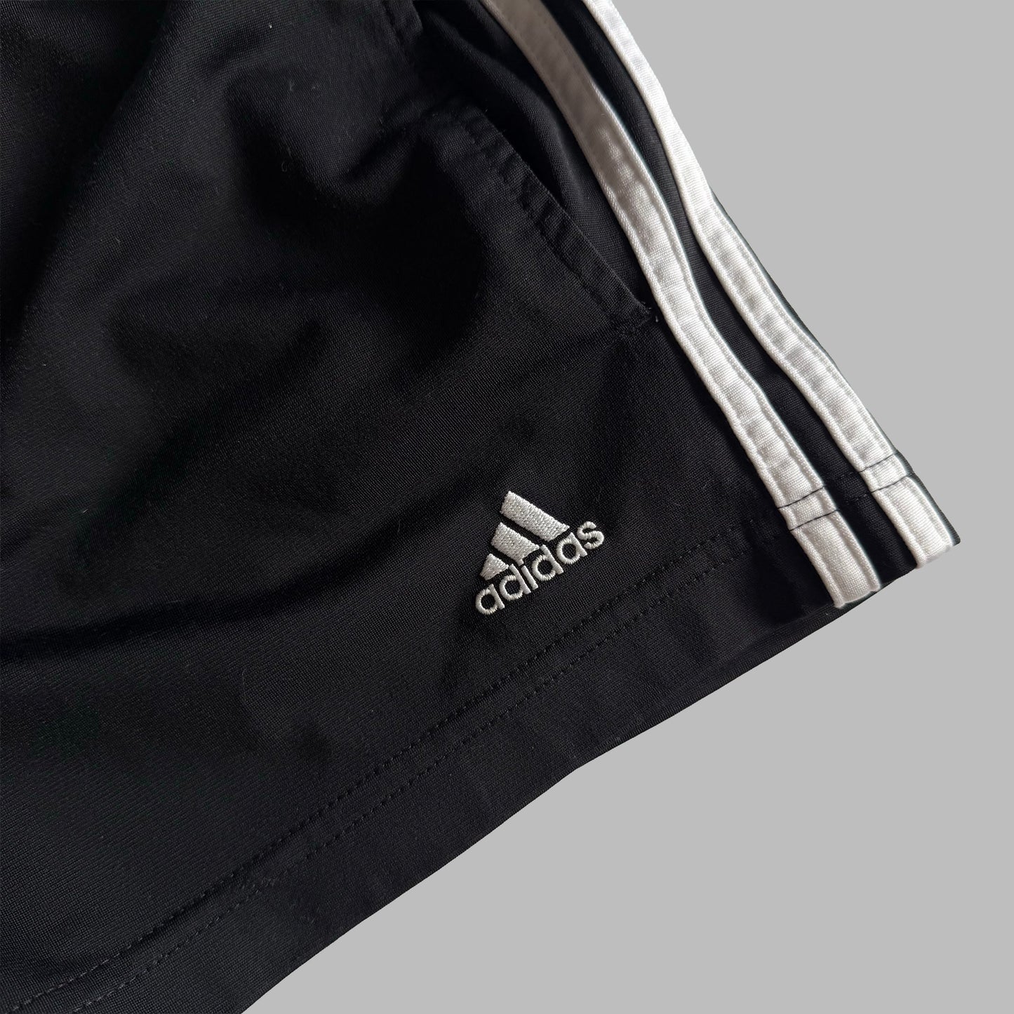 Y2K Adidas Three Stripe Mini Shorts - S