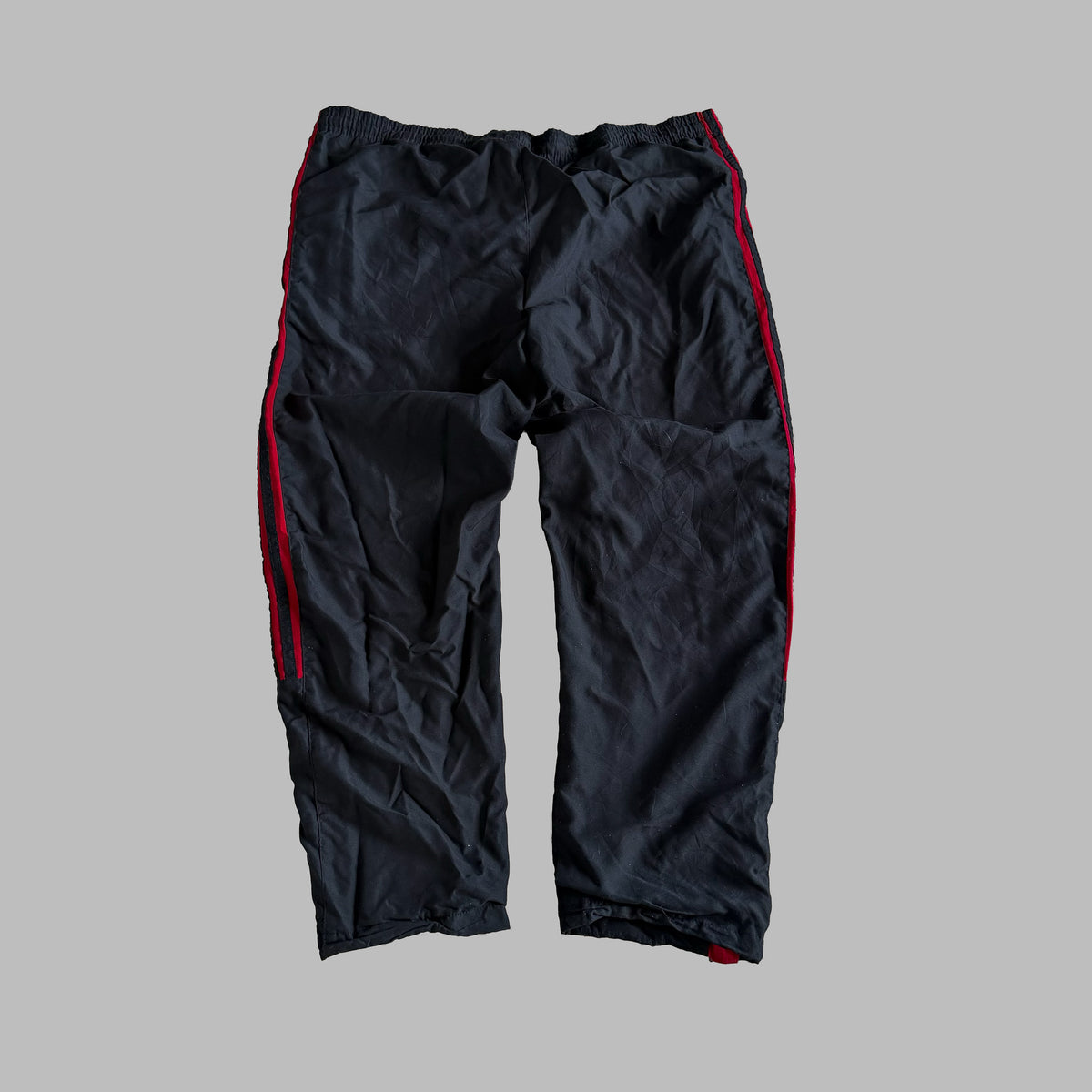 90s Adidas Three Stripe Wide Leg Track Pants - L