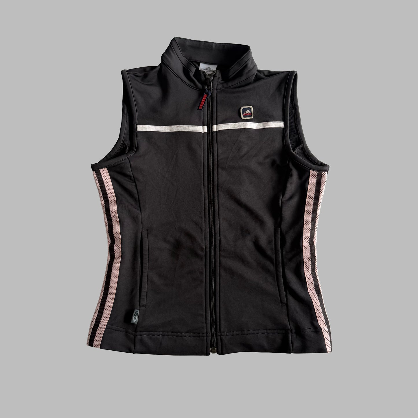Y2K Adidas Three Stripe Activewear Vest - S