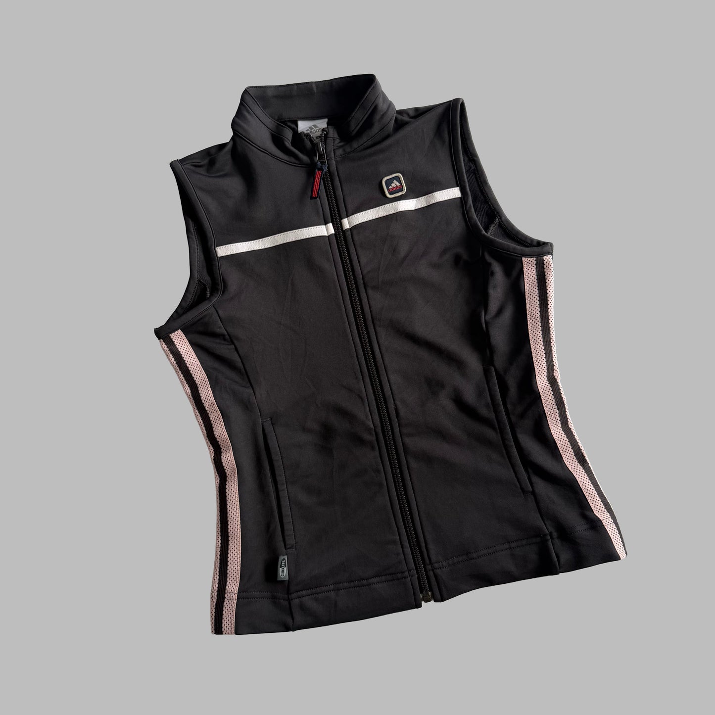 Y2K Adidas Three Stripe Activewear Vest - S