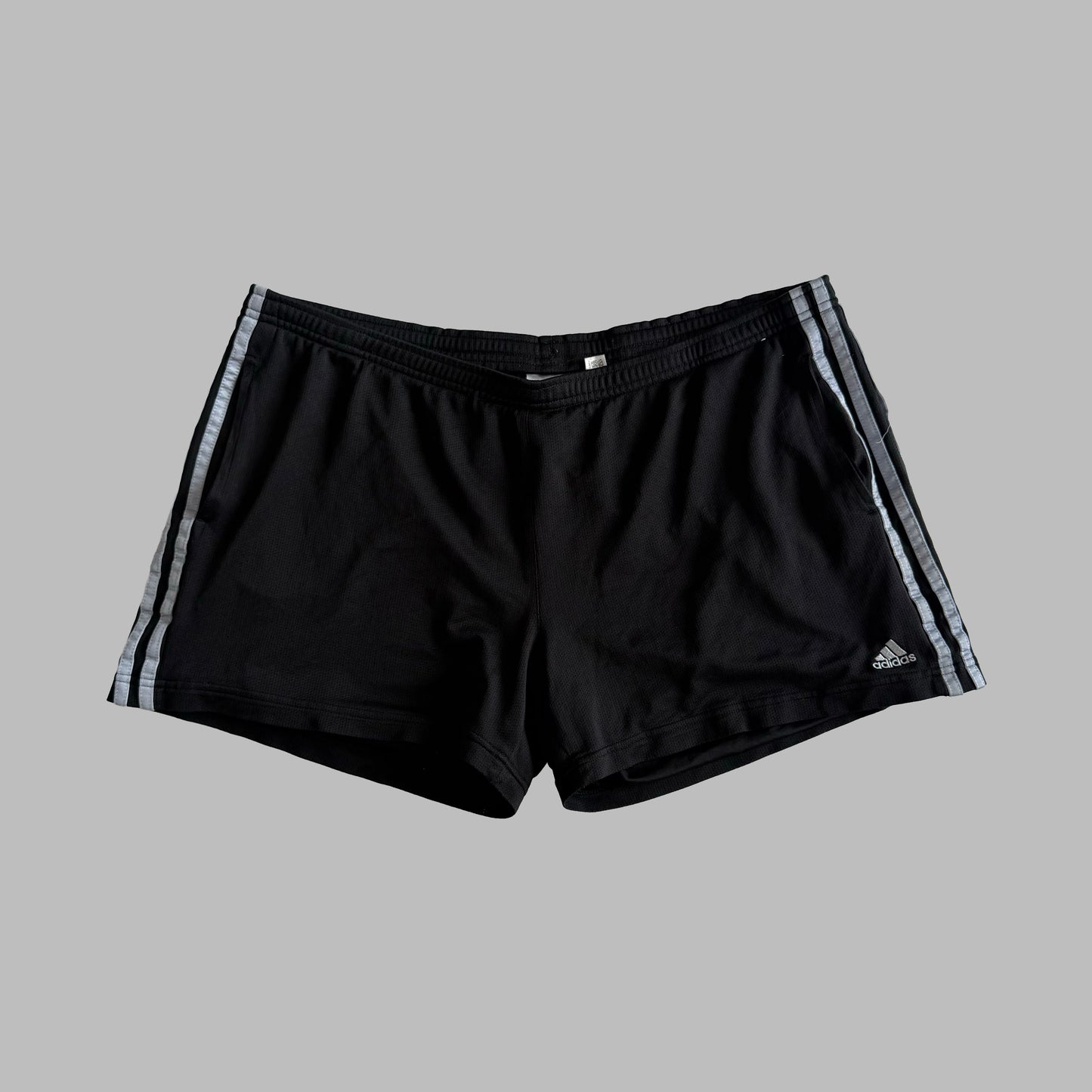 Y2K Adidas Three Stripe Mini Shorts - XL