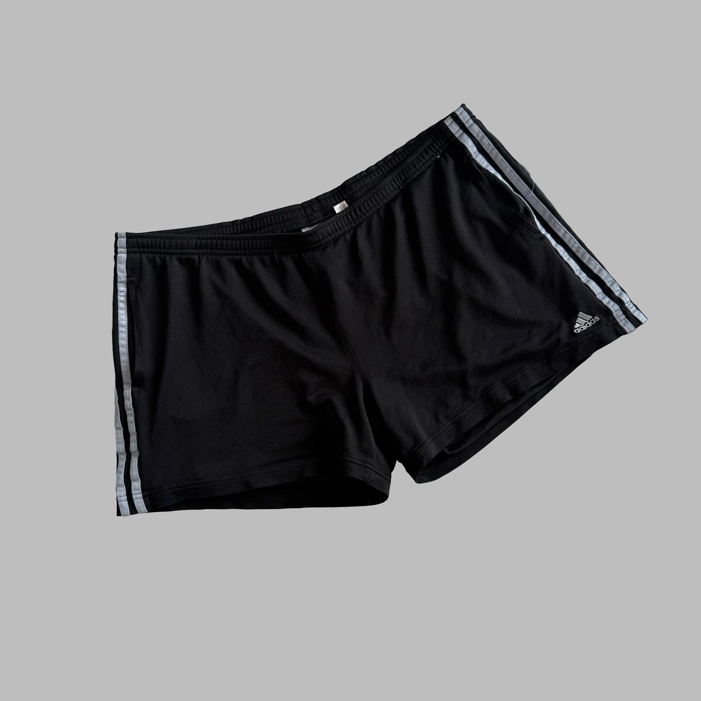 Y2K Adidas Three Stripe Mini Shorts - XL