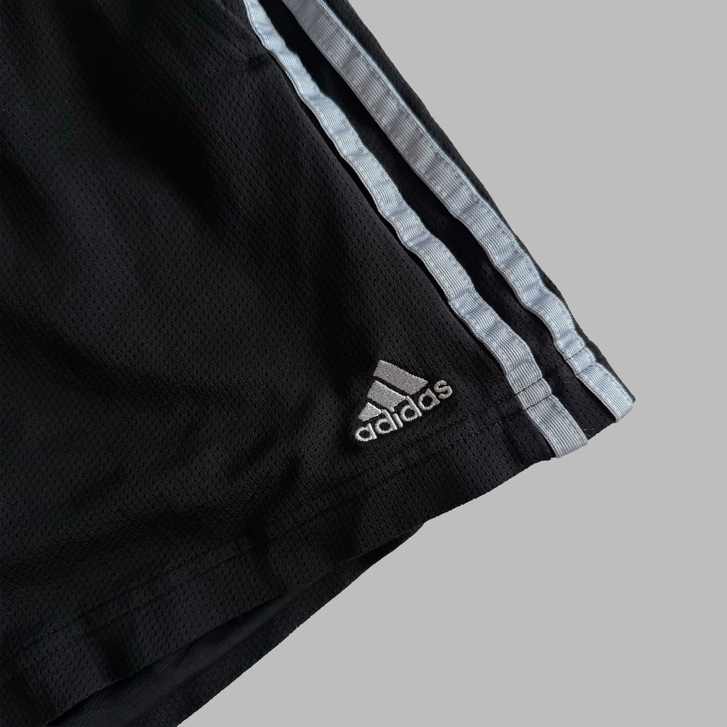 Y2K Adidas Three Stripe Mini Shorts - XL