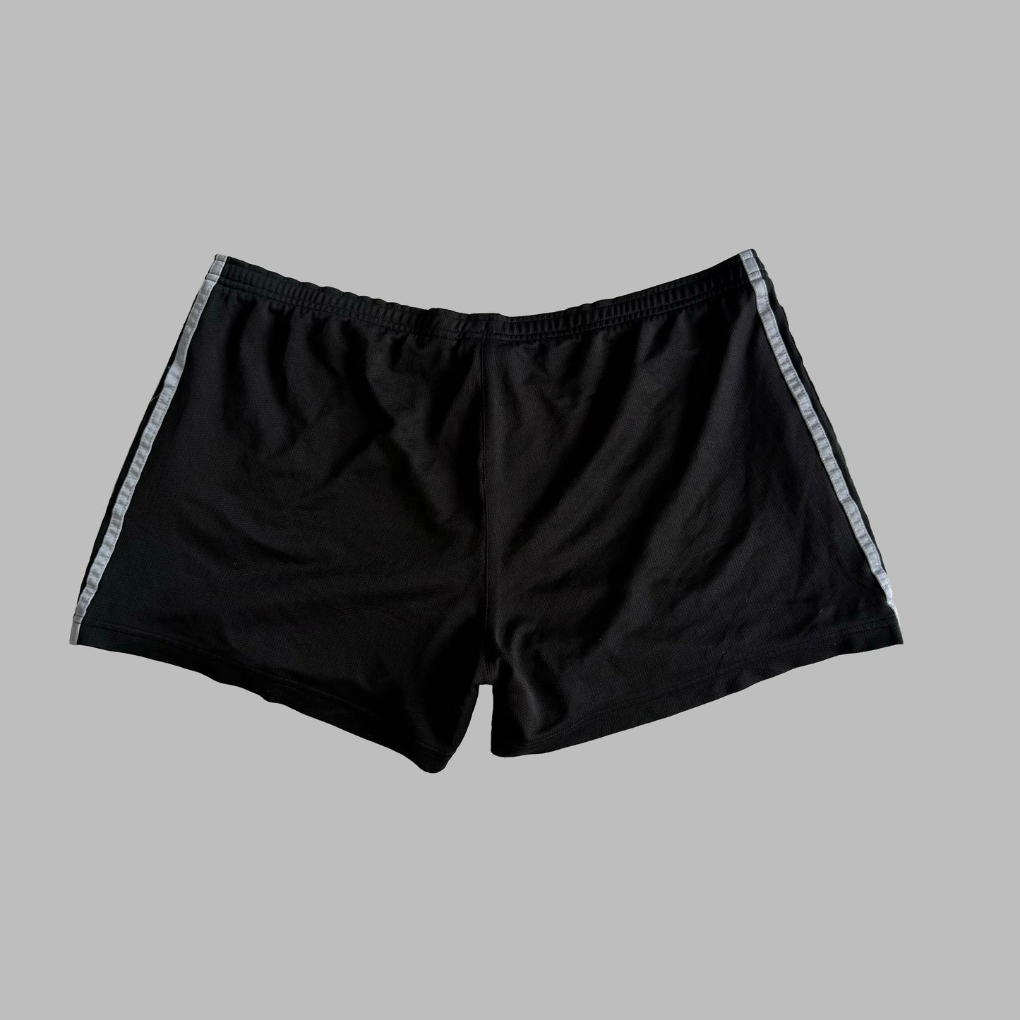 Y2K Adidas Three Stripe Mini Shorts - XL