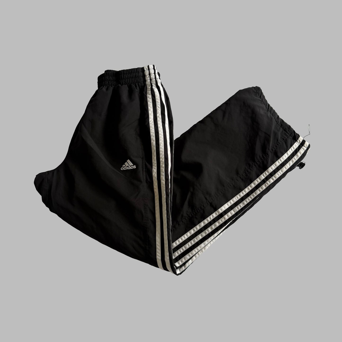 Y2K Adidas Wide Leg Striped Track Pants - XXS