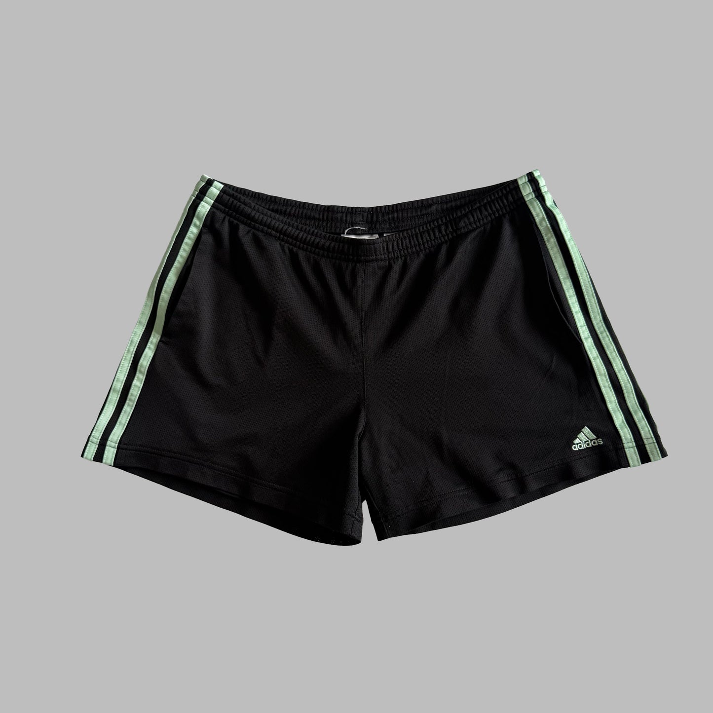 Y2K Adidas Three Stripe Mini Shorts - L