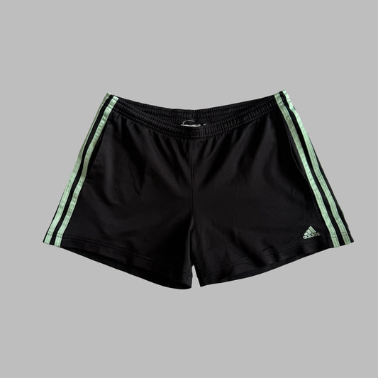 Y2K Adidas Three Stripe Mini Shorts - L