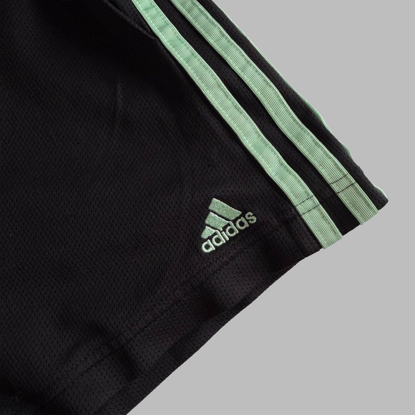 Y2K Adidas Three Stripe Mini Shorts - L