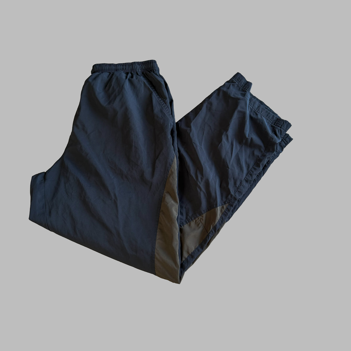 Y2K Nike Striped Wide Leg Track Pants - L