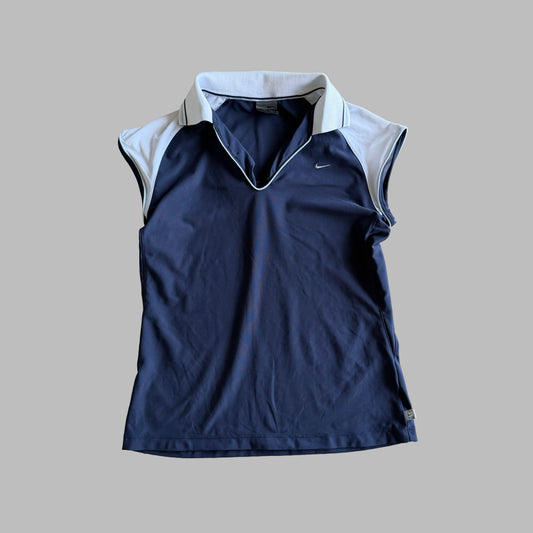 Y2K Nike Low Cut Polo Top - M/L