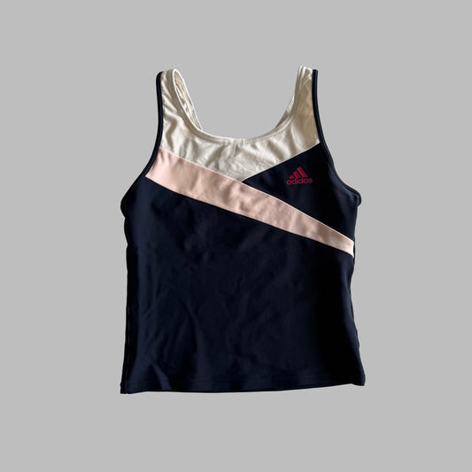 Y2K Adidas Colourblock Activewear Top - XS