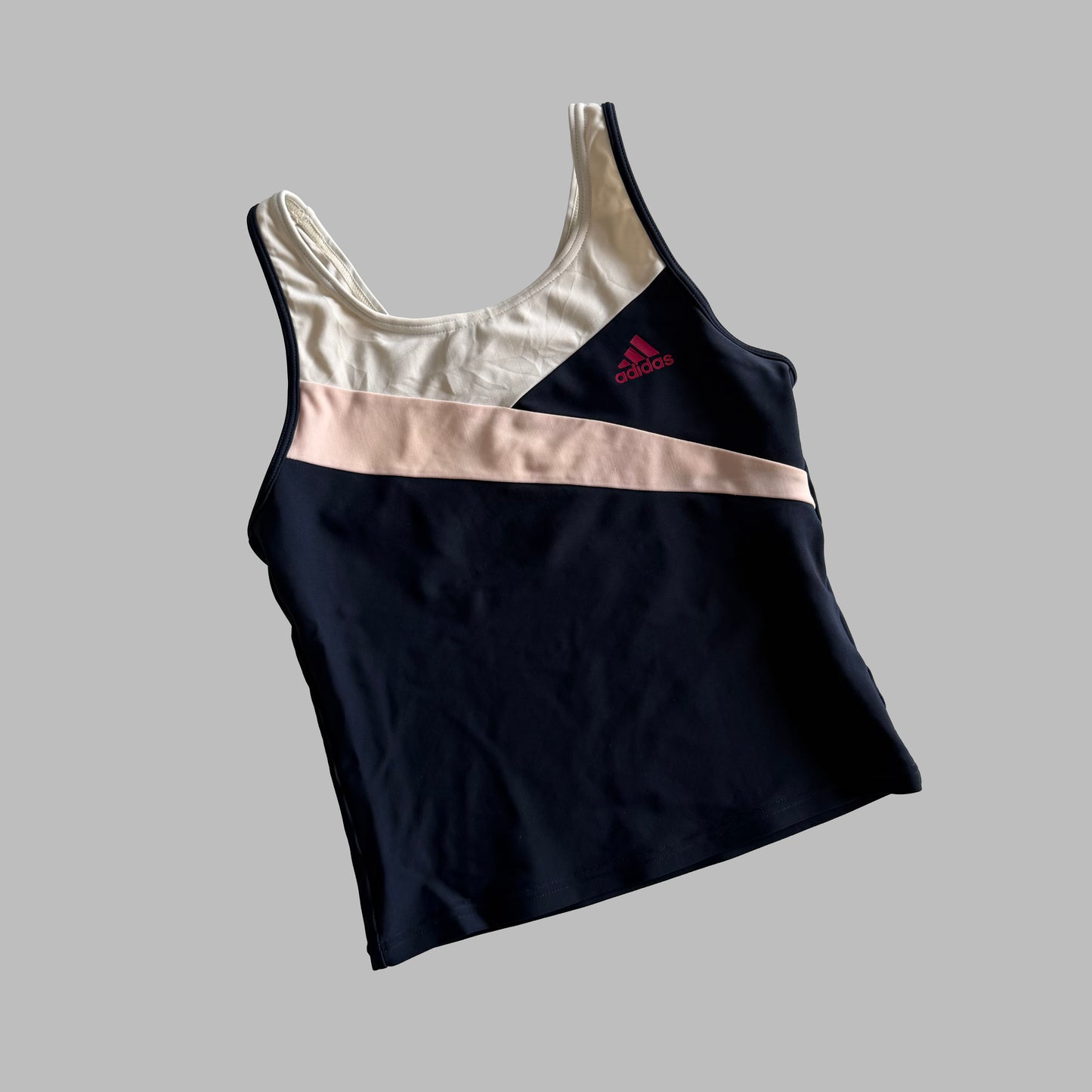 Y2K Adidas Colourblock Activewear Top - XS