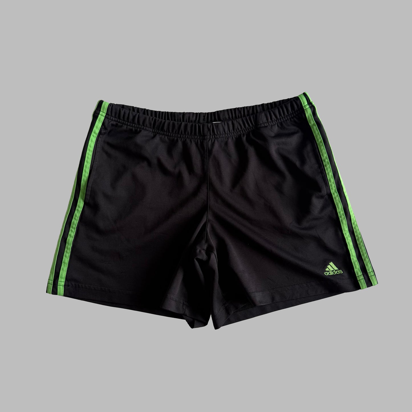 Y2K Adidas Three Stripe Mini Shorts - M