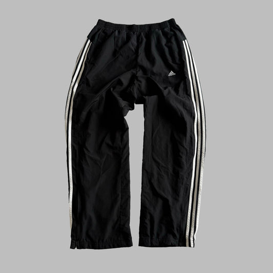 Y2K Adidas Wide Leg Three Stripe Track Pants - L