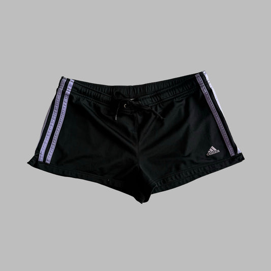 Y2K Adidas Three Stripe Mini Shorts - M