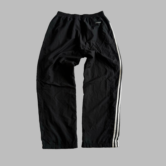 Y2K Adidas Wide Leg Three Stripe Track Pants - L