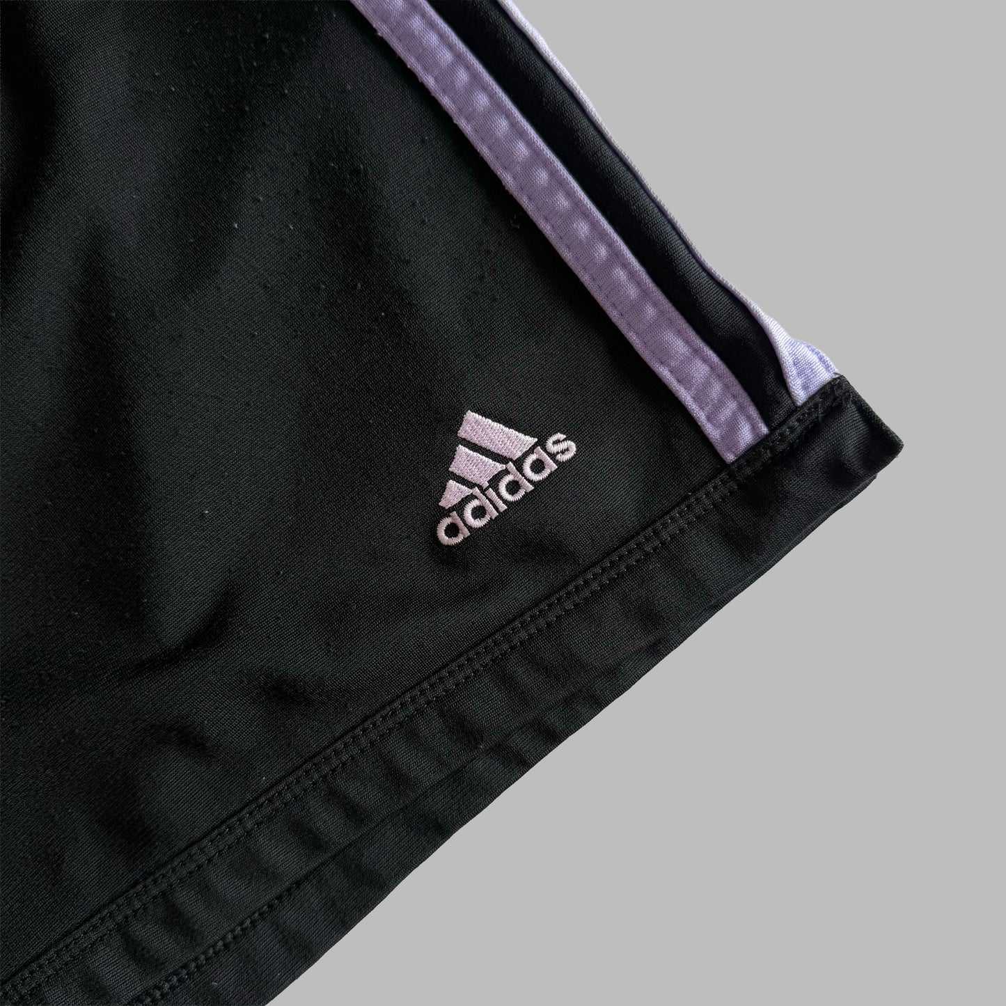 Y2K Adidas Three Stripe Mini Shorts - M