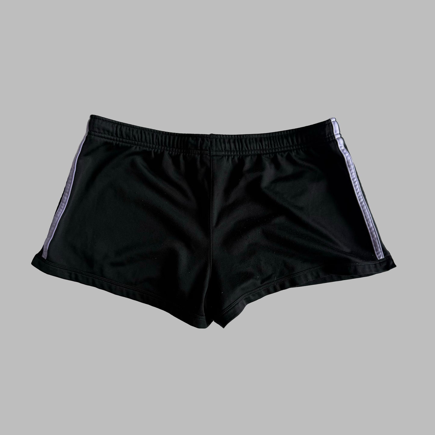 Y2K Adidas Three Stripe Mini Shorts - M