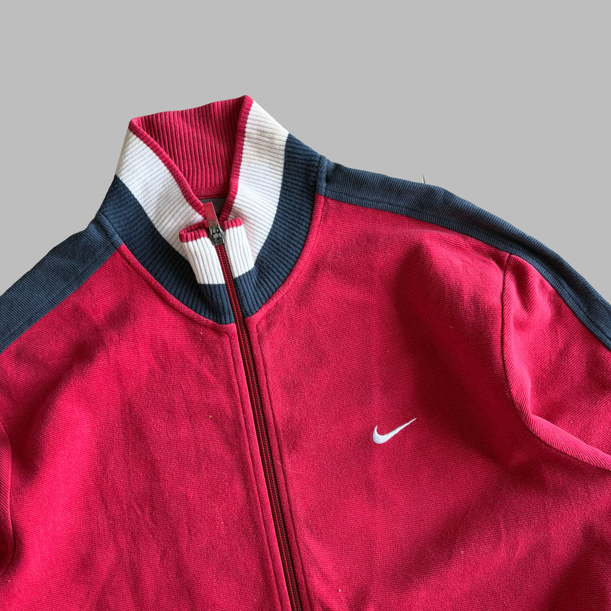 Y2K Nike Striped Track Jacket - L