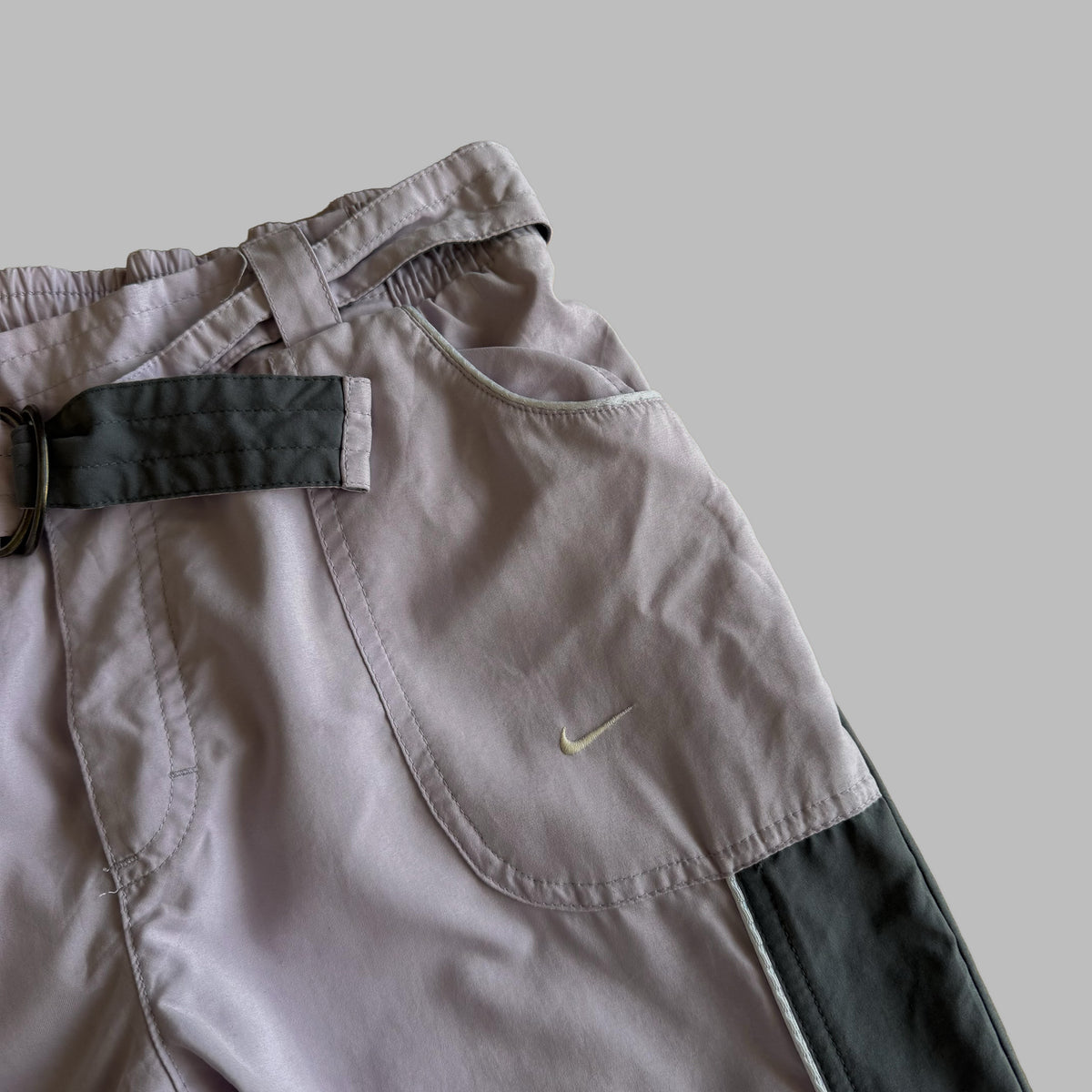 Y2K Nike Striped Wide Leg Track Pants - S