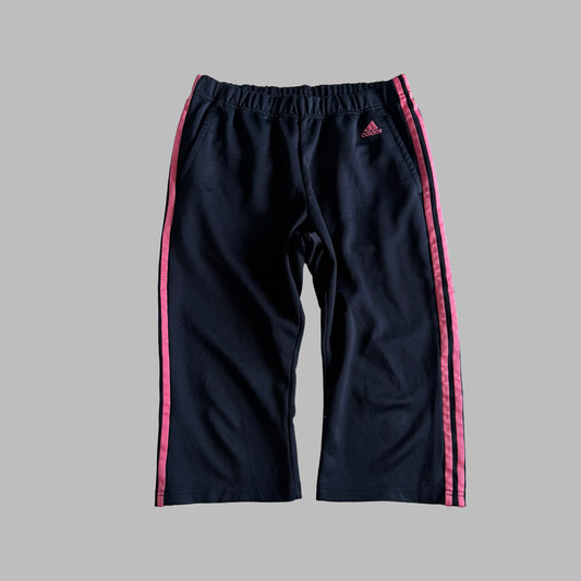 Y2K Adidas Three Stripe Activewear Capris - M