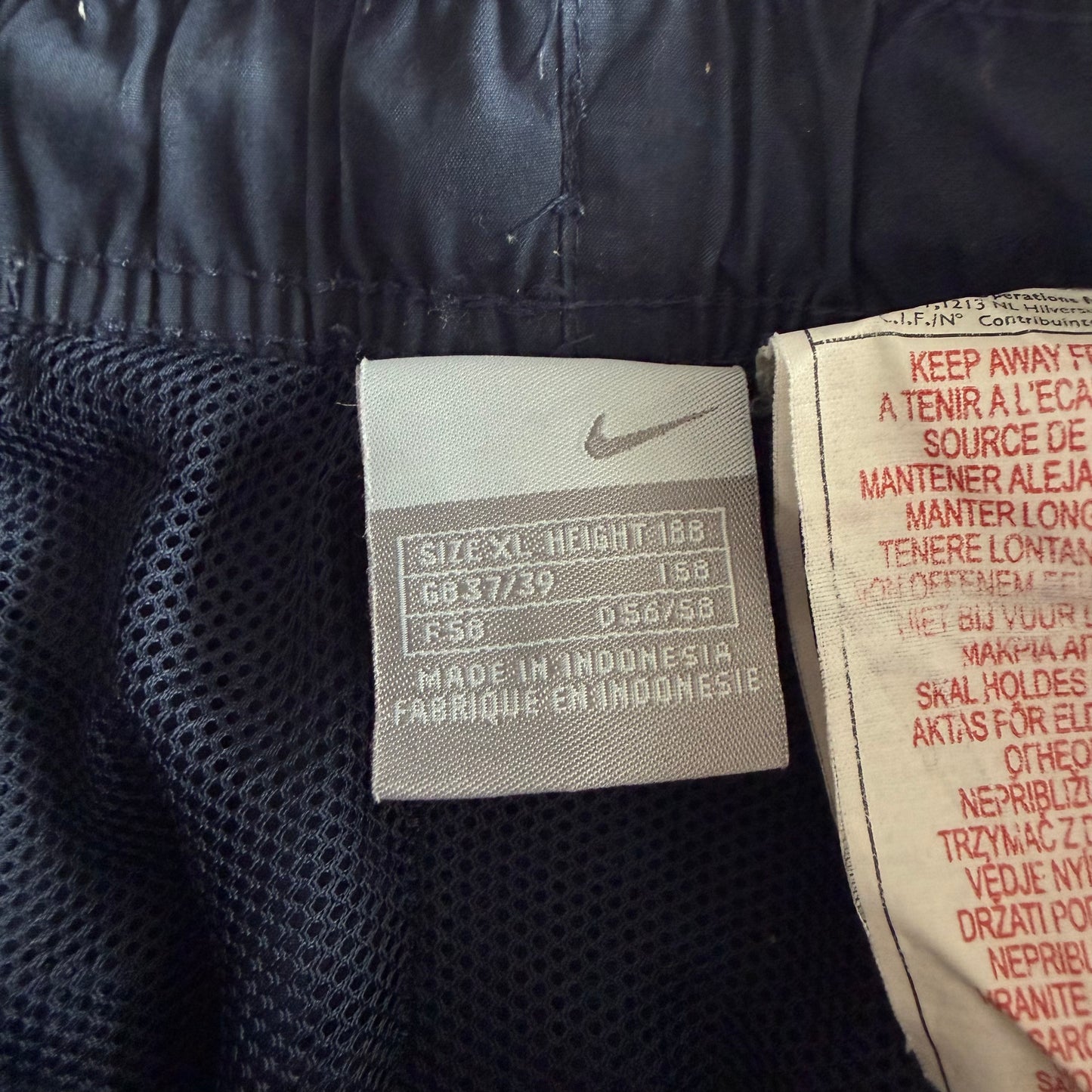 Y2K Nike Wide Leg Striped Track Pants - XL