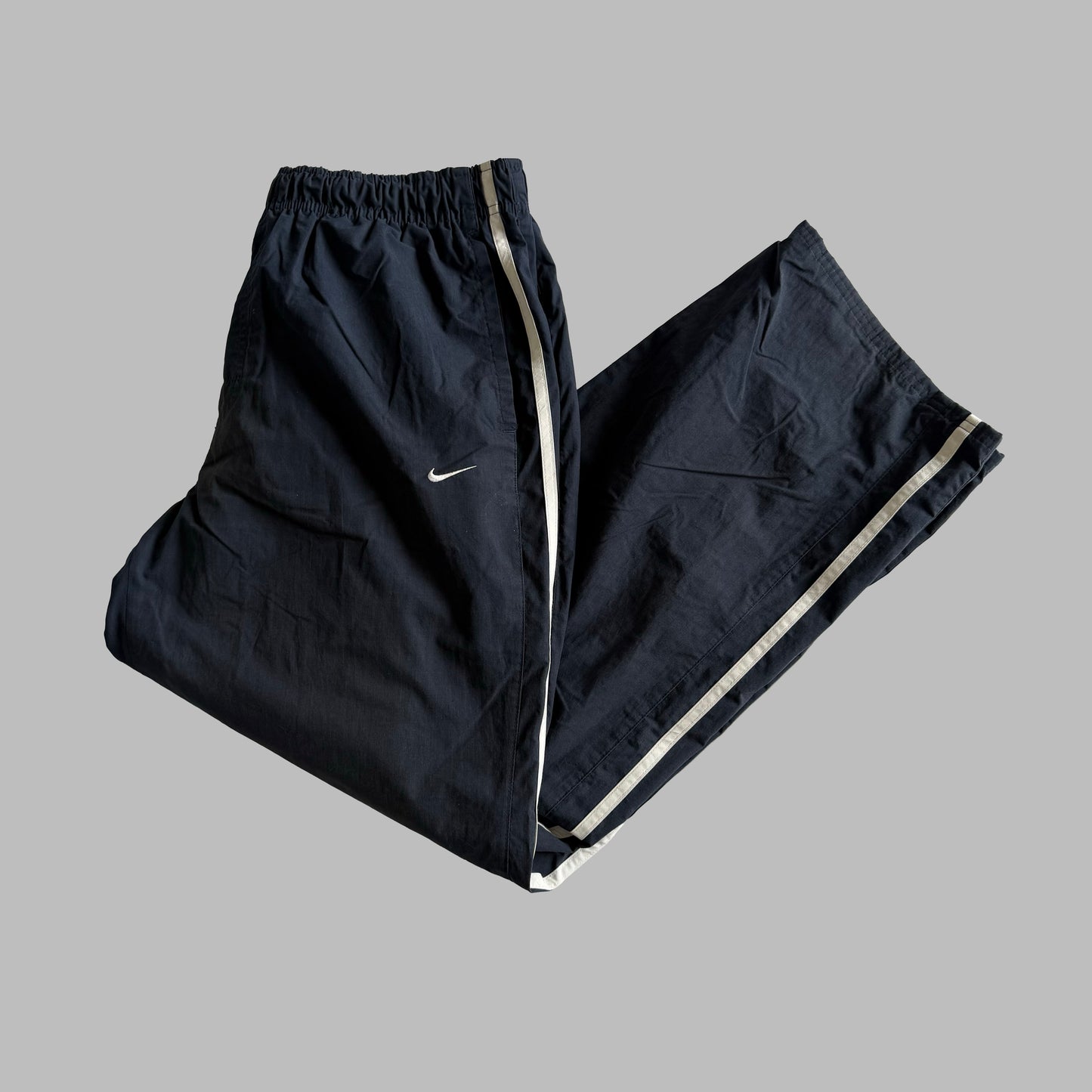 Y2K Nike Wide Leg Striped Track Pants - XL