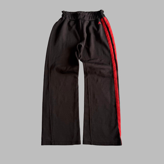 Y2K Adidas Wide Leg Striped Heavyweight Track Pants - XS