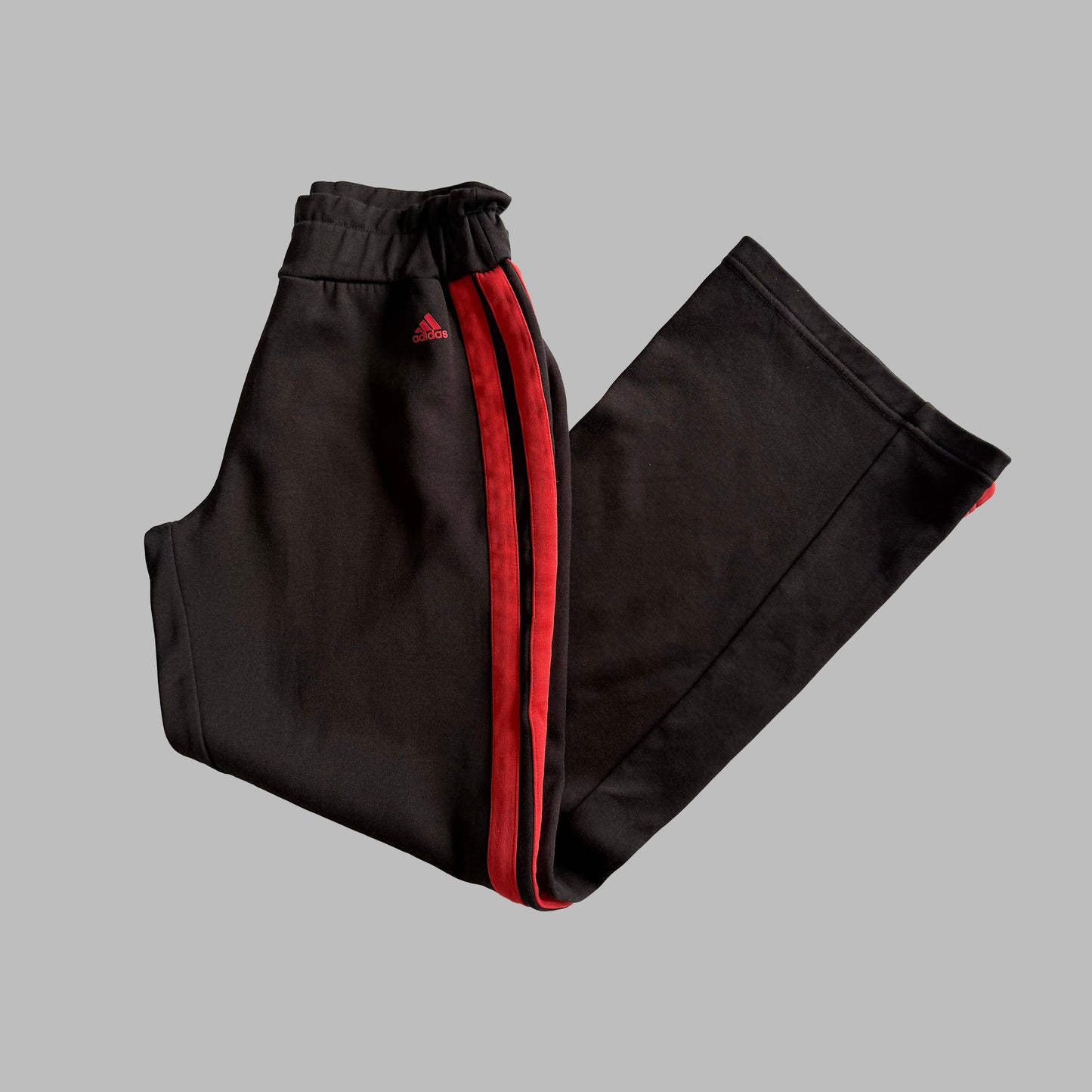 Y2K Adidas Wide Leg Striped Heavyweight Track Pants - XS