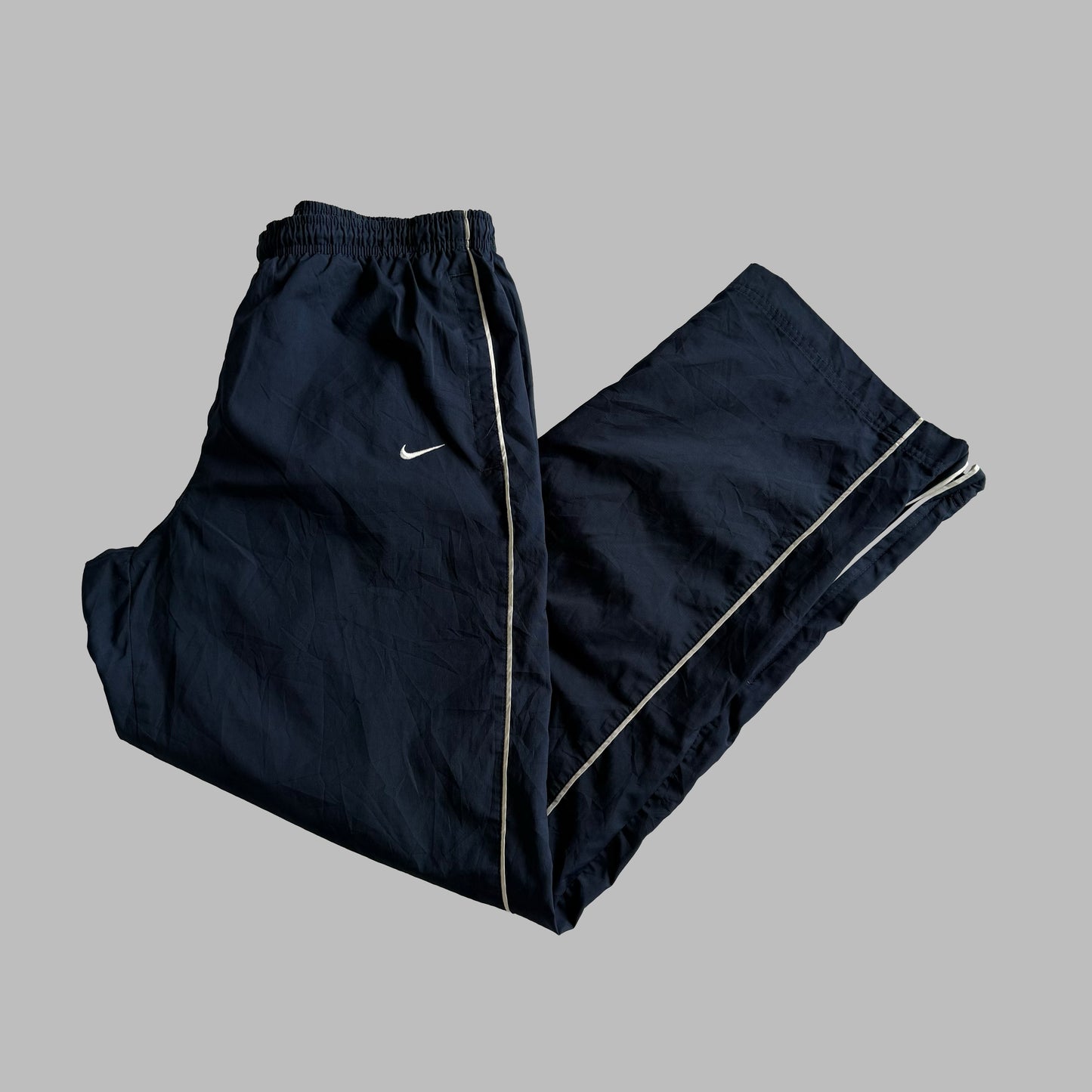 Y2K Nike Wide Leg Striped Track Pants - L