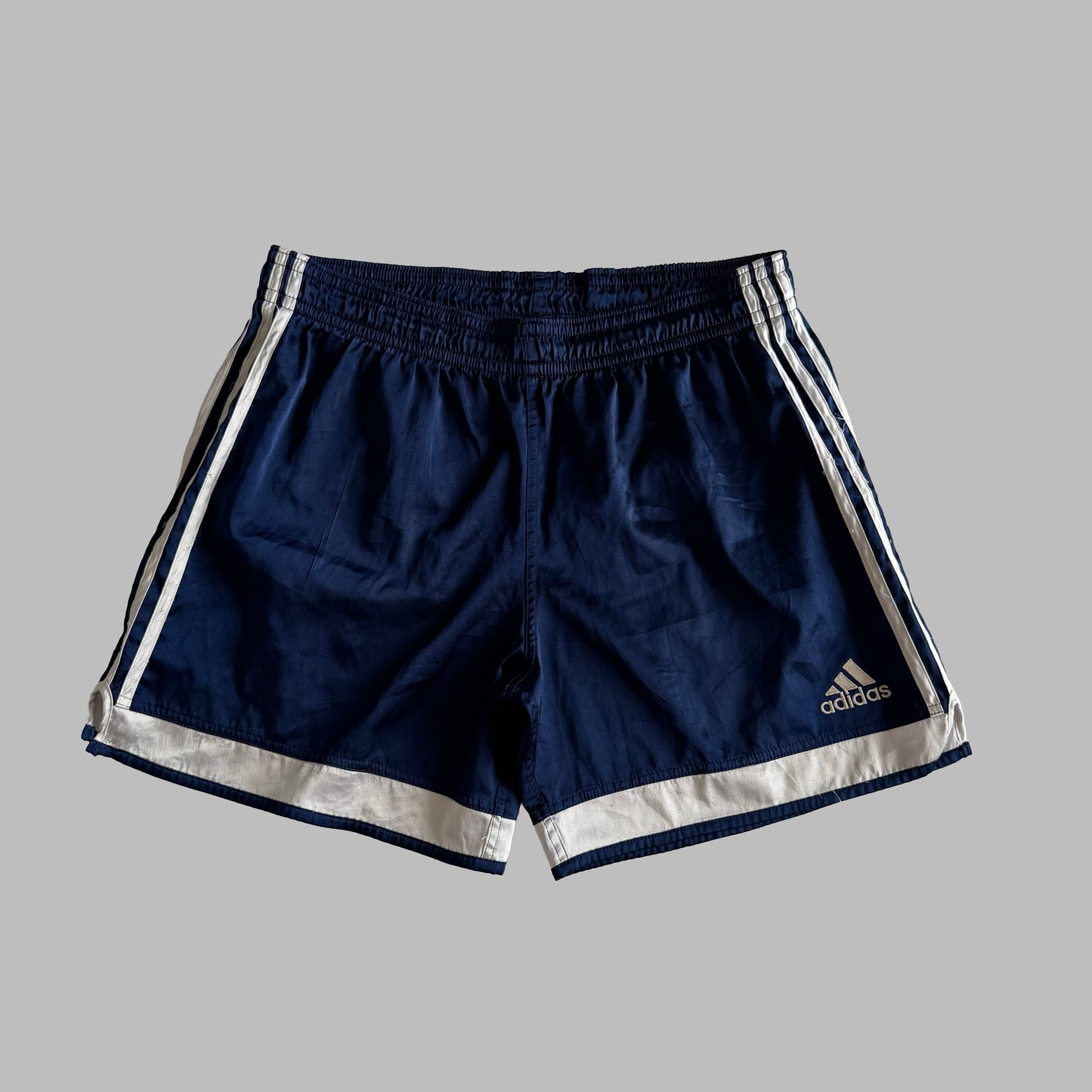 Y2K Adidas Three Stripe Basketball Shorts - M