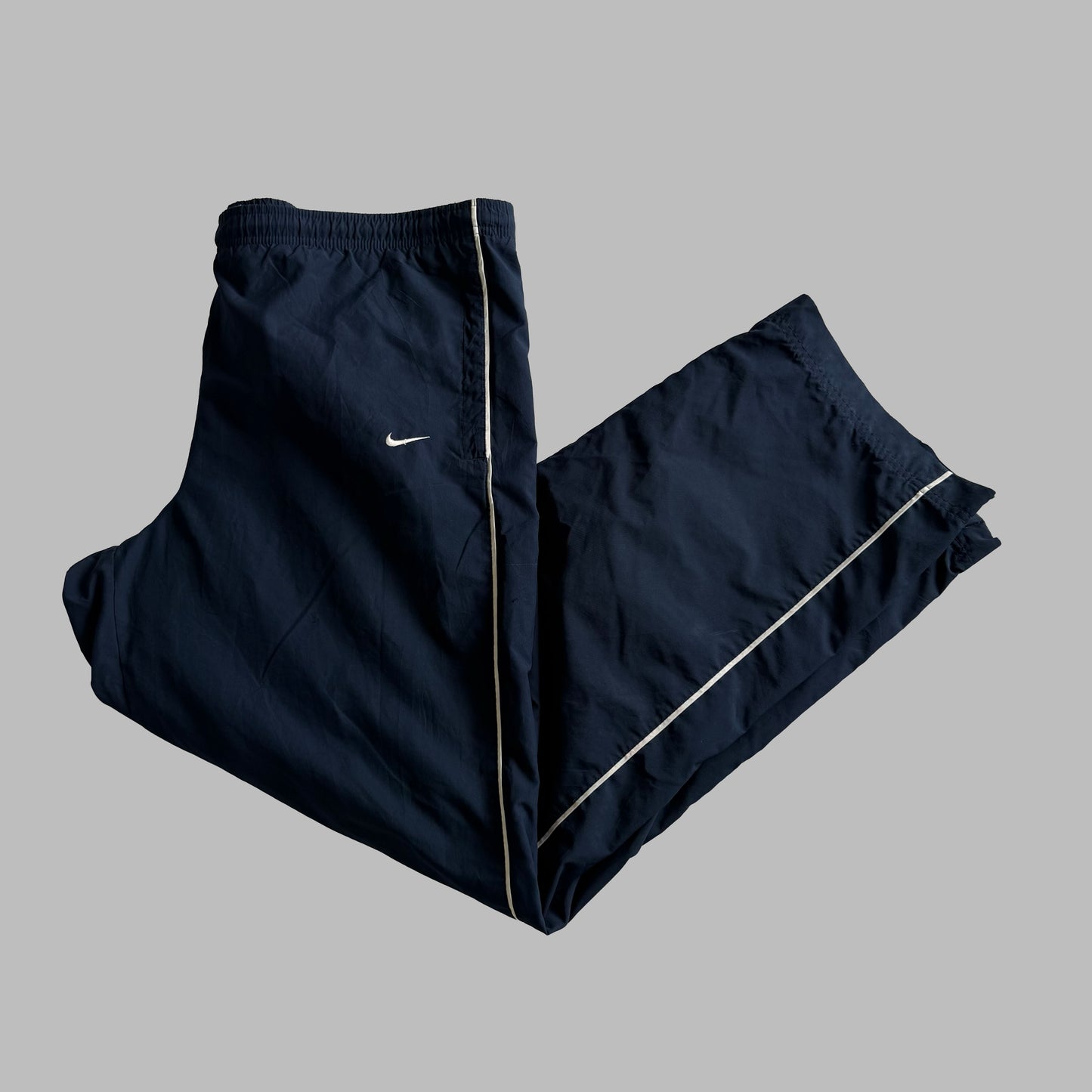 Y2K Nike Wide Leg Striped Track Pants - L