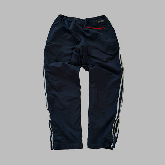 Y2K Adidas Three Stripe Wide Leg Track Pants - L
