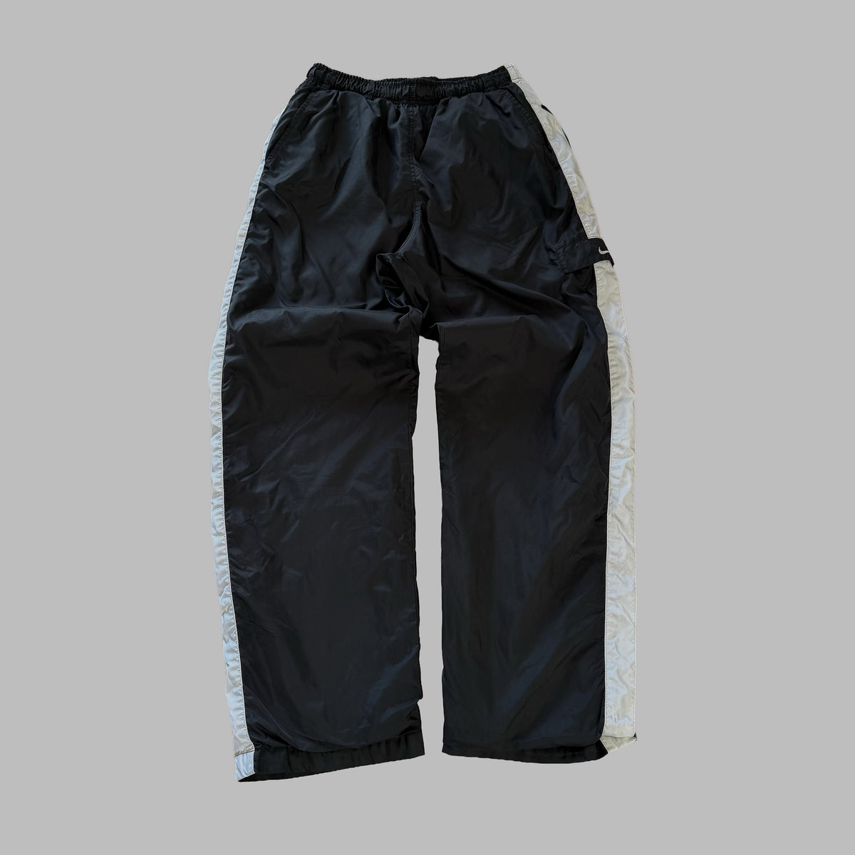 90s Nike Striped Wide Leg Track Pants - M