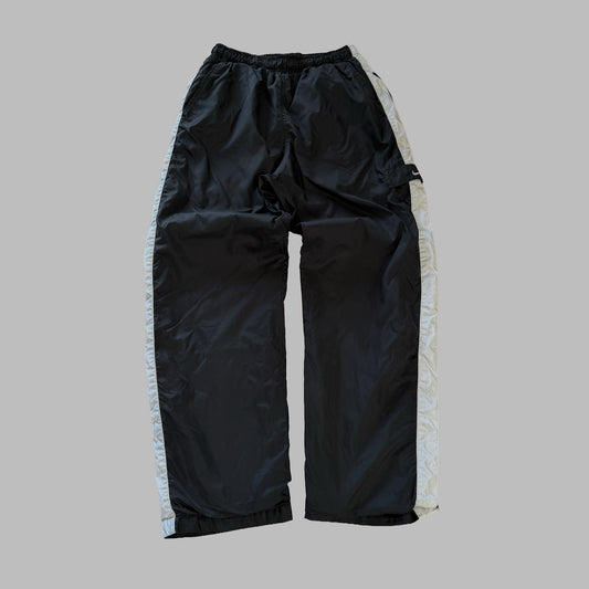 90s Nike Striped Wide Leg Track Pants - M