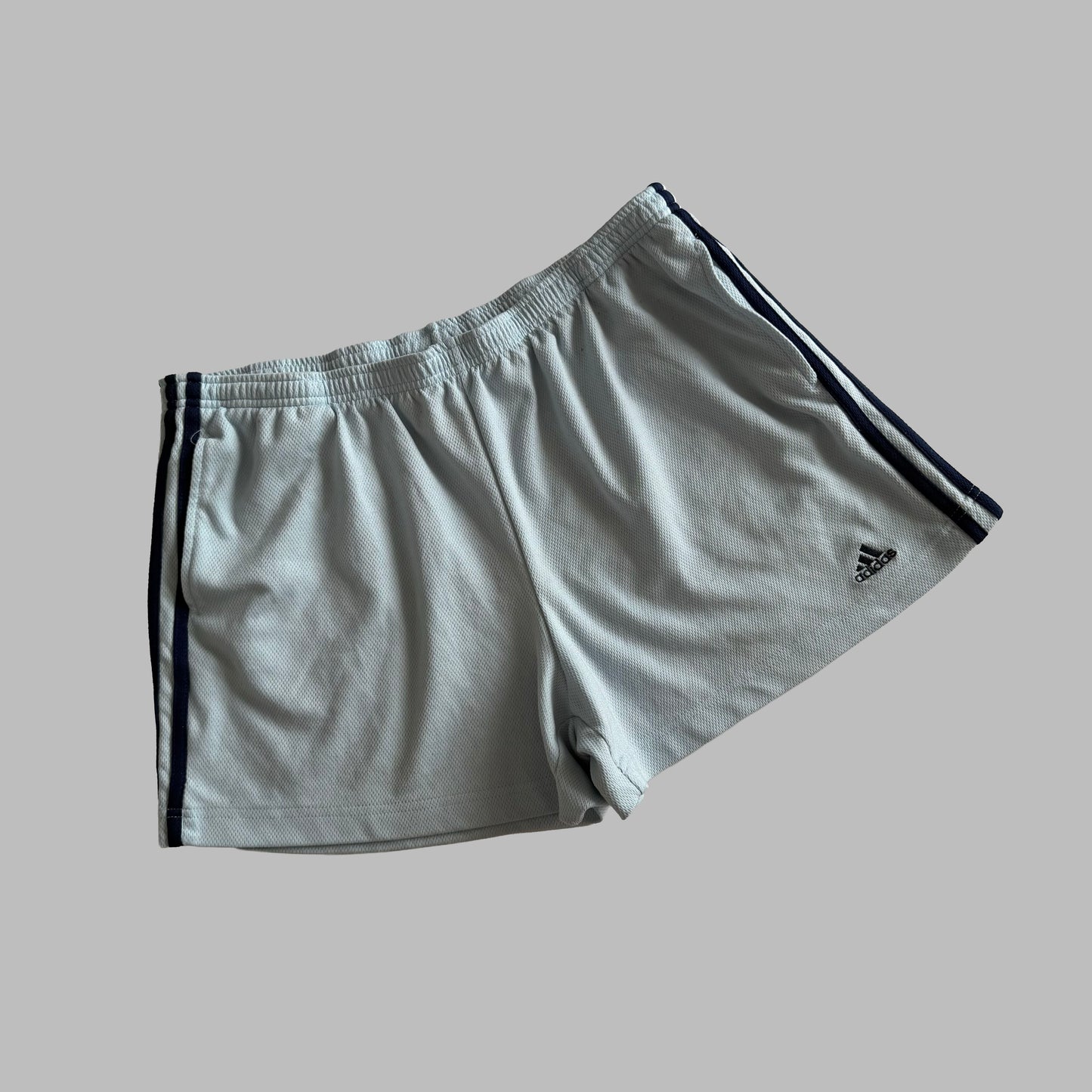 Y2K Adidas Three Stripe Mini Shorts - XL