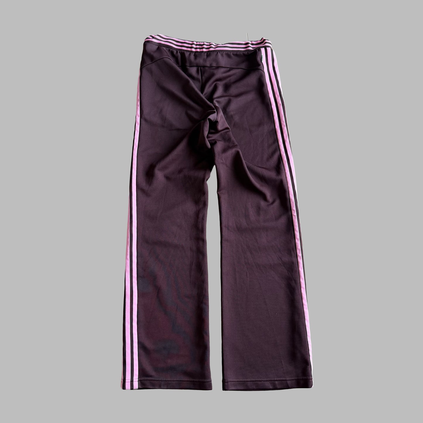 Y2K Adidas Three Stripe Straight Leg Track Pants - S