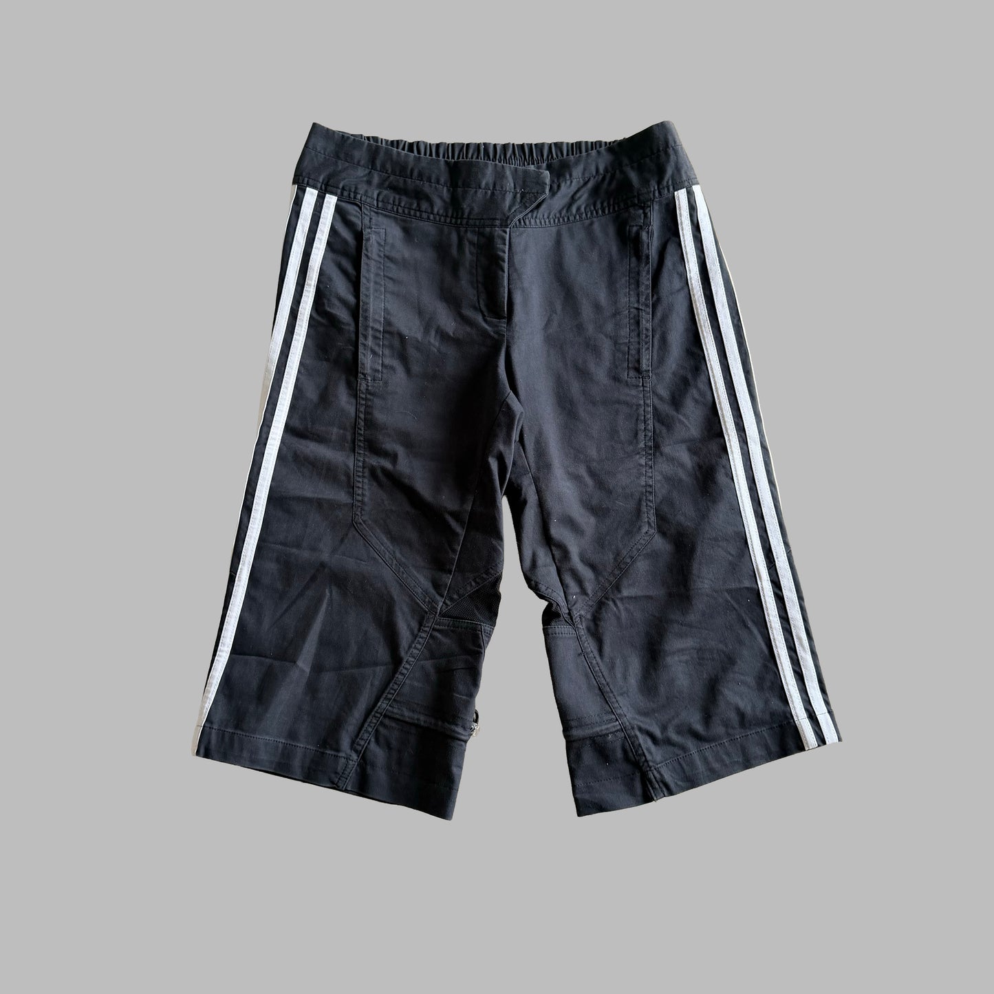 Y2K Adidas Three Stripe Capris - S