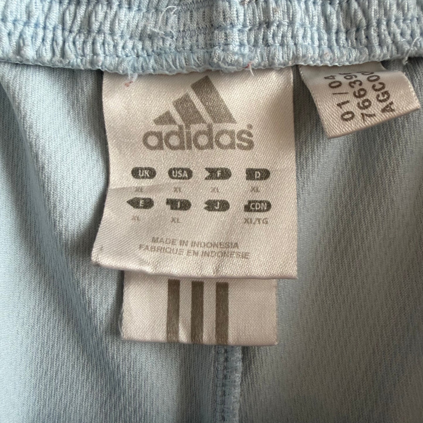 Y2K Adidas Three Stripe Mini Shorts - XL
