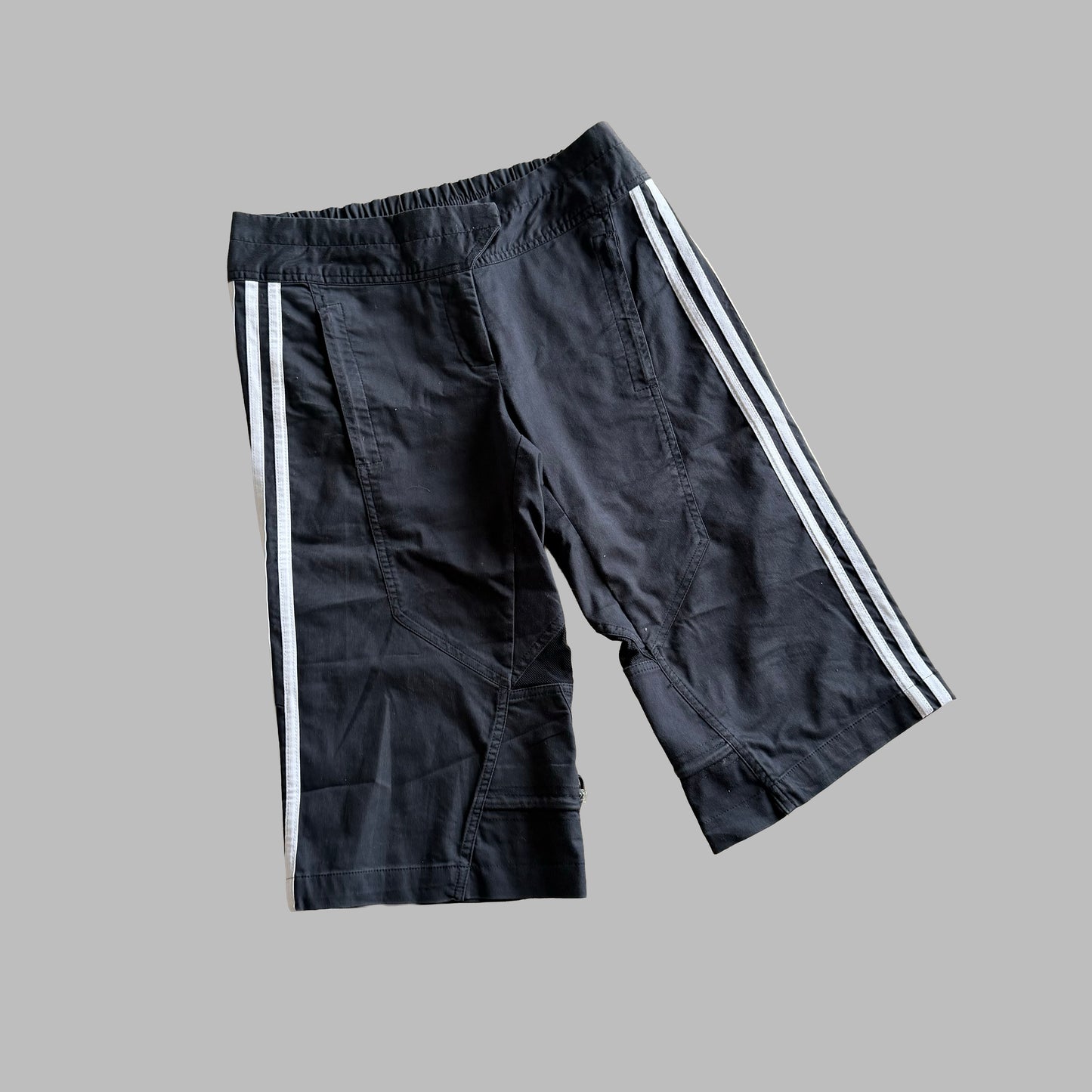 Y2K Adidas Three Stripe Capris - S