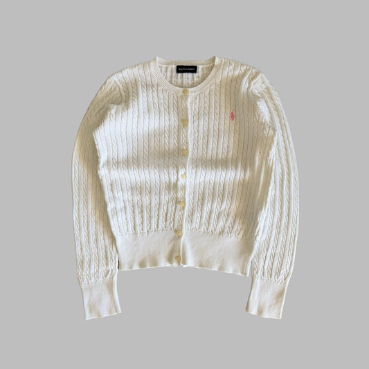00s Ralph Lauren Cable Knit Cardigan - Medium
