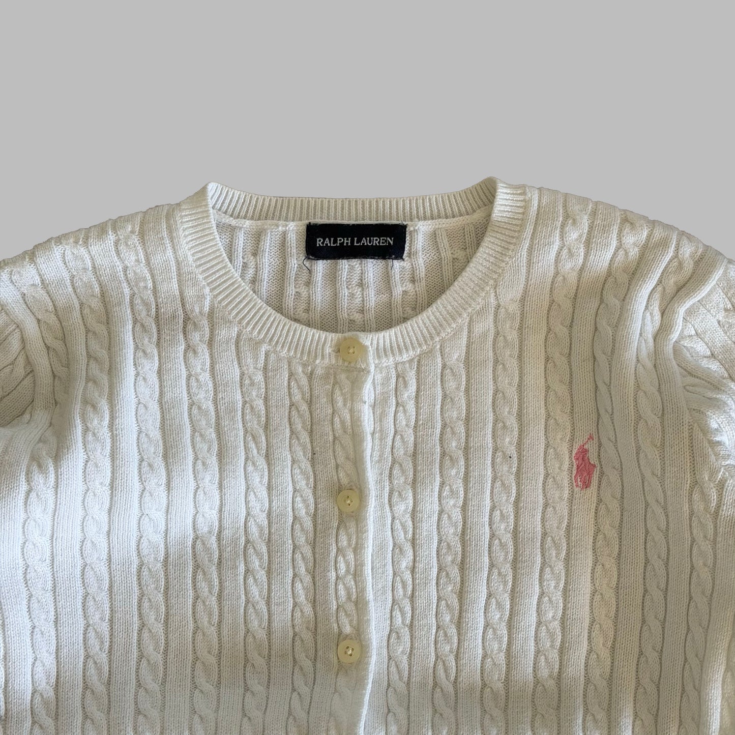 Ralph Lauren Cable Knit Cardigan - Small
