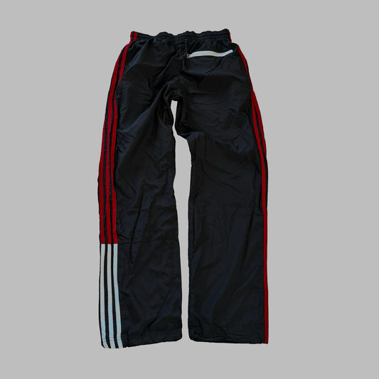 Y2K Adidas Three Stripe Wide Leg Track Pants - XS
