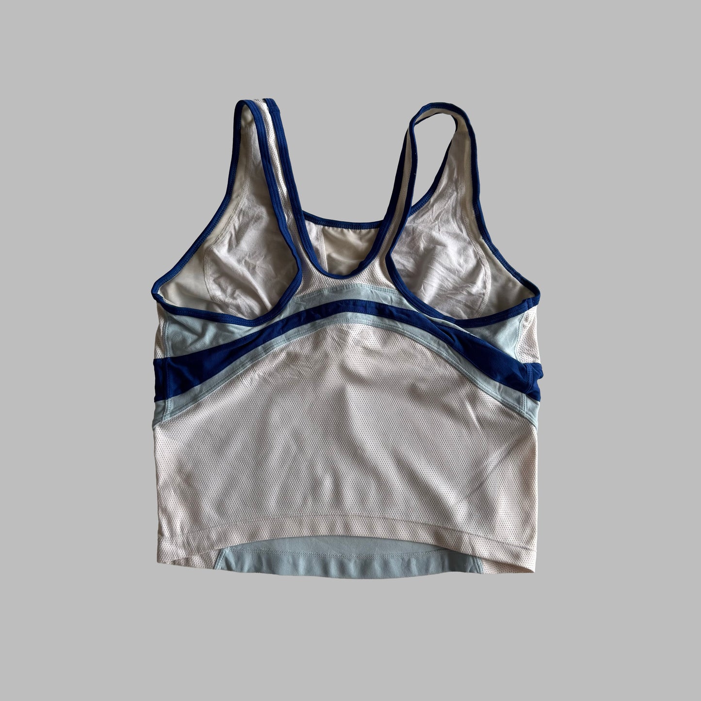 Y2K Nike Panelled Racer-Back Activewear Top - M